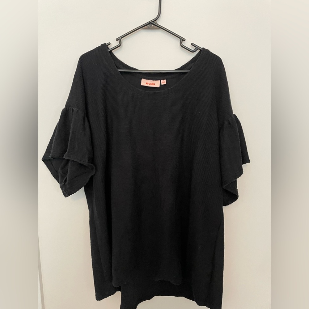 Evri puff short sleeve top Plus Size
